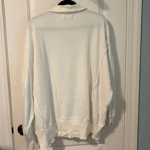 Free People We The Free Cream snap collar sweatshirt - Picture 4 of 4